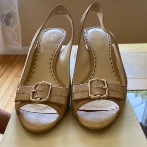 Coach peep toe sling backs